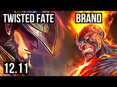 TWISTED FATE vs BRAND (MID) | 1/0/4, 1.2M mastery, 300+ games | KR Diamond | 12.11