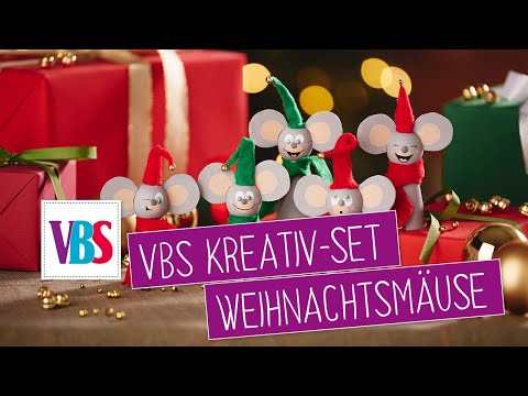 Bastelidee für Weihnachten - Kreativset Weihnachtsmäuse