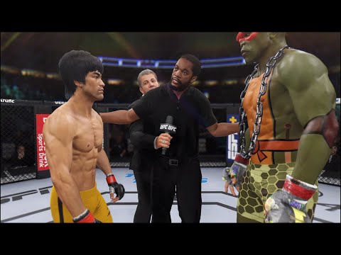 Bruce Lee vs. Turtle Raphael - EA Sports UFC 4 - Epic Fight 🔥🐲