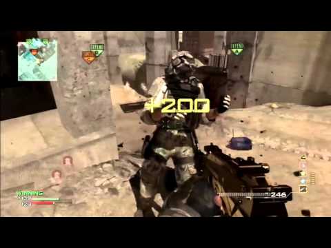 MW3: *SOLO* Triple MOAB w/ MP7 On Hardhat!