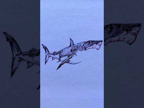 Day 19 drawing challenge || #tubarão || how to draw sharks🦈 #1000daydrawingchallenge  #quickdrawing