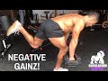 NEGATIVE GAINZ! | BJ Gaddour Muscle Strength Gain Men's Health
