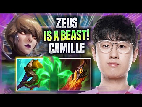 ZEUS IS A BEAST WITH CAMILLE! - T1 Zeus Plays Camille TOP vs Darius! | Season 2022