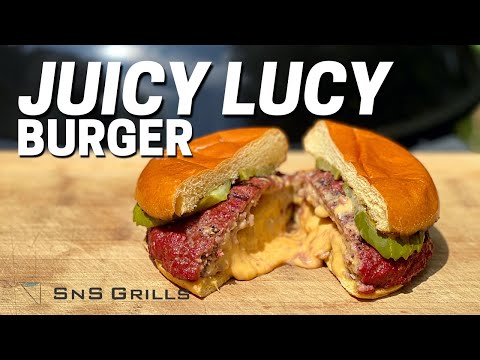Juicy Lucy Burger Recipe - How to make a cheese stuffed burger on the kettle grill