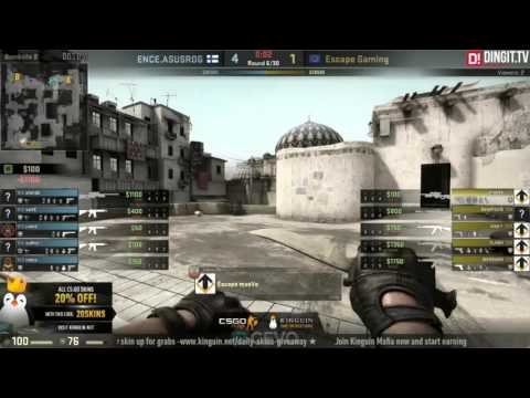 ENCE vs ESCAPE Kartat 1-3 de_dust, de_cbble ja de_mirage p3sta Operation Kinguin #2 30.03.2016