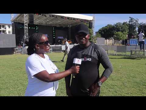 Gospel minister Simon Wachu at the Travis Greene Concert In Mombasa