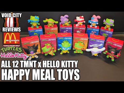 UNBOXING All 12 "TMNT x Hello Kitty" Happy Meal Toys