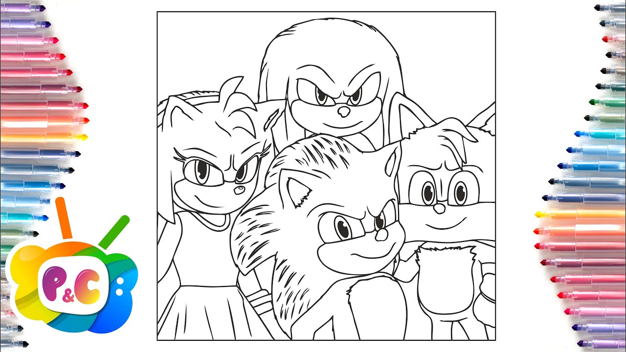 Sonic Team Coloring Pages / Sonic 2 the Hedgehog/ Sonic Coloring / Disfigure - Blank [NCS Release]