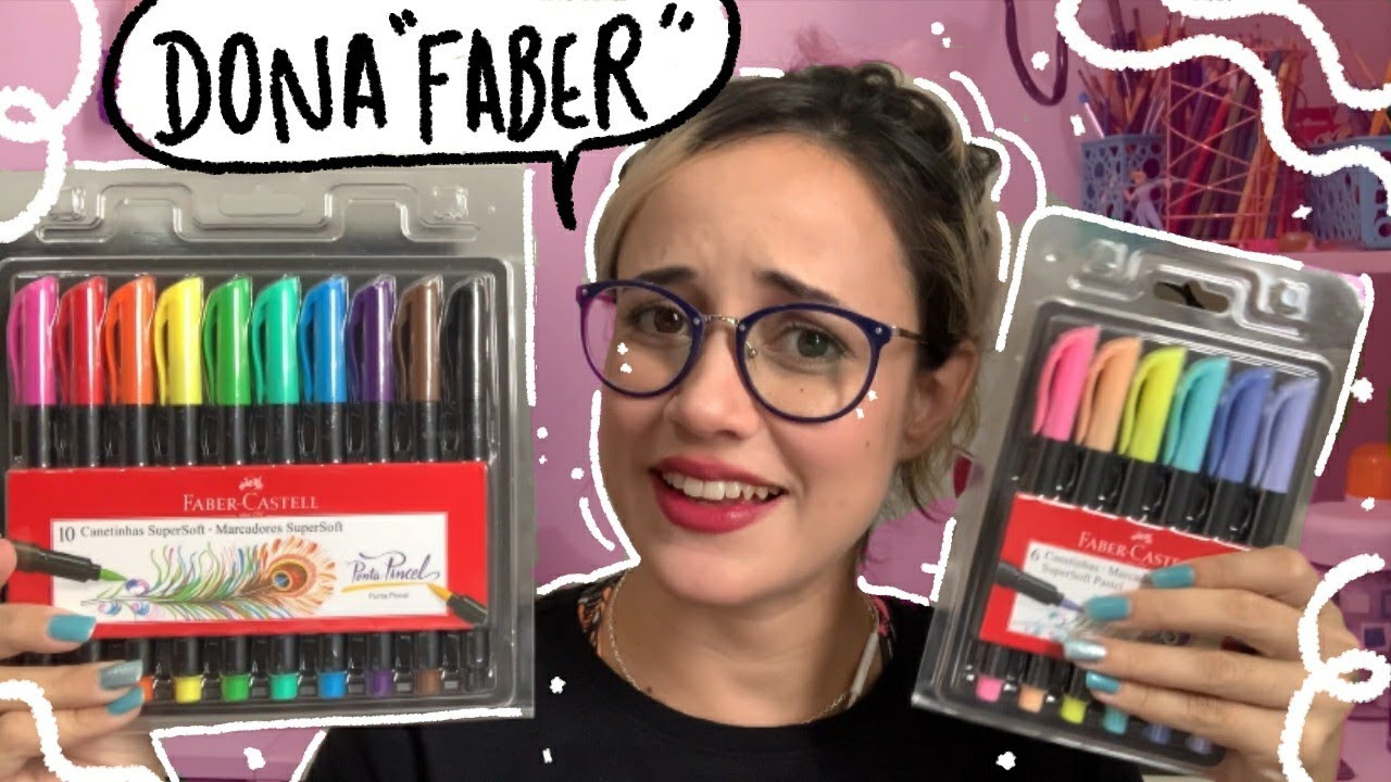 Watch Now MARCADORES SUPERSOFT FABER CASTELL:REVIEW+TESTANDO NOS DESENHOS!😱CHOCADA com DONA FABER! #lettering MARCADORES SUPERSOFT FABER CASTELL:REVIEW+TESTANDO NOS DESENHOS!😱CHOCADA com DONA FABER! #lettering