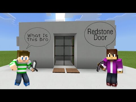 Crafting an Automatic Redstone Door in Minecraft