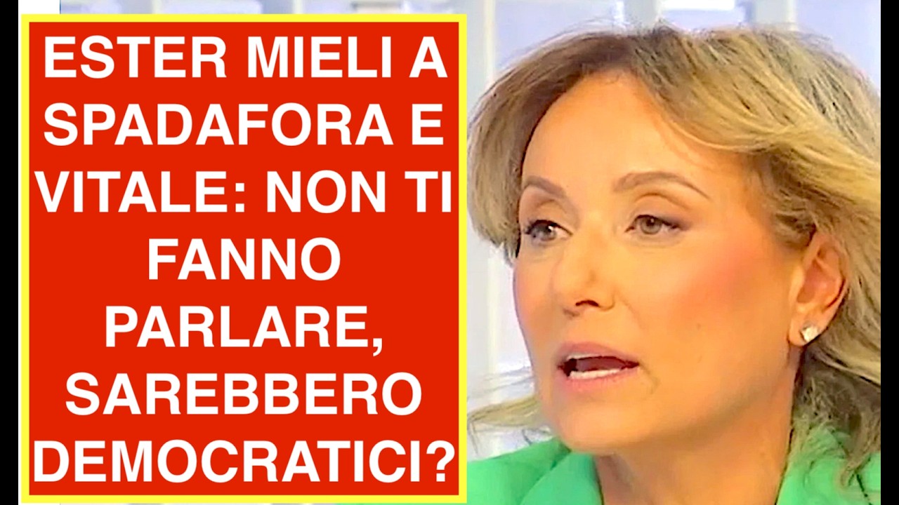 ESTER MIELI A SPADAFORA E VITALE: "NON TI FANNO PARLARE, SAREBBERO DEMOCRATICI?"