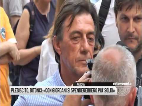 TG PADOVA (15/06/2017) - PLEBISCITO, BITONCI : «CON GIORDANI SI SPENDEREBBERO PIU’ SOLDI»