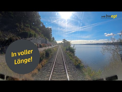 Führerstandsmitfahrt von Radolfzell nach Friedrichshafen mit bwegt auf der Bodenseegürtelbahn