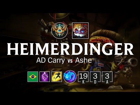 Heimerdinger ADC vs Ashe - BR Challenger Patch 8.14