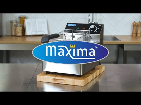 Maxima Gastro Fritteuse - 2 x 11 l - 2 Körbe - Bis zu 2,8 kg Pommes Frites