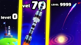 HOW HIGH IS THE FASTEST HIGHEST LEVEL ROCKET EVOLUTION? (9999+ BLACK HOLE GALAXY) l Space Frontier 2