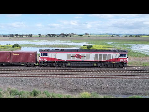 9721V SCT Container Train With CSR012 Stops At Gheringhap Loop (9/10/2022) - PoathTV Railways