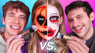 Best Friends Makeup Battle on My Face! Ft. Scott & Asher