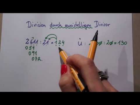 Dividieren durch zweistelligen Divisor