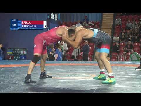 BRONZE FS - 78 kg: A. HALKA (UKR) v. V. NARIASHVILI (GEO)