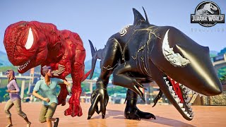 CARNAGE vs. VENOM, CAPTAIN AMERICA with RED HULK Pro 4 SuperHero Dinosaurs Team Battle