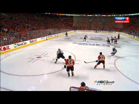 First Goal Playoffs Adam Larsson (Devils vs Flyers) Playoffs NHL, May 1, 2012