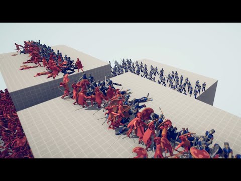 300x SPARTANS vs 500x SQUIRES - Totally Accurate Battle Simulator