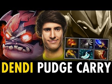 DENDI PUDGE SAFE LANE HARD CARRY!! WTF THEY DON'T STOP FOCUSING DENDI | GENIUS PUDGE
