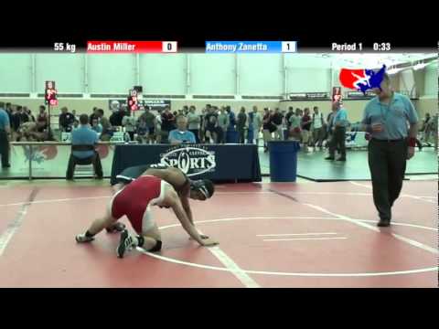 University Nat`ls FS  55 kg: Austin Miller vs. Anthony Zanetta