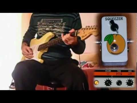 Orange Squeezer Compressor Clone Pedal Demo with Fender Stratocaster and Oragne Tiny Terror