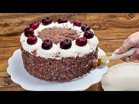 LA VRAI RECETTE DE FÔRET NOIRE! RECETTE DÉLICIEUSE! #recette #gâteau #recipe #cooking #bakery