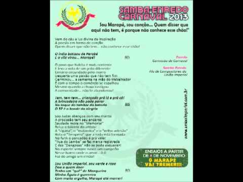 SAMBA OFICIAL UNIÃO IMPERIAL-2013/ SANTOS-SP.