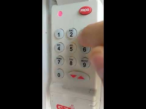 How to reprogram code (reset pin) on your Genie Intellicode garage door opener keypad.