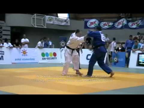 Judo 2012 Paks +100kg W- Van Arnhem H (NED) - B- Rudnyk A (UKR) (Final) (IPPON) Junior Atom Cup