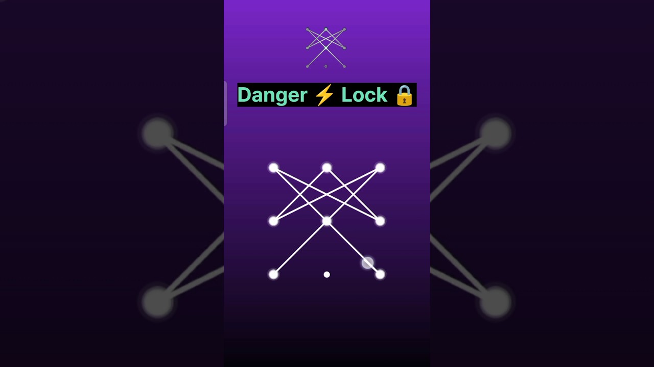 New Pattern Danger ⚡  Screen Lock Status #lock #smartphone #pattern #shorts #shobhitcsctech