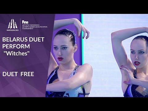 Artistic Swimming Olympic Qualifier - Belarus Duet perform "Witches"