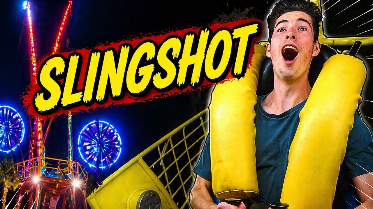 Oliver Gets LAUNCHED! 😱 Scariest Slingshot Ride Ever!