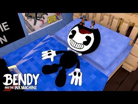 Minecraft JUMPING INTO BENDY & THE INK MACHINES NIGHTMARE!!!!