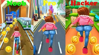 Video GamePlay - Noob vs Pro vs Hacker Subway Princess Runner