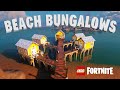 Overwater Bungalows with Angled Walkways - LEGO Fortnite Build Tutorial