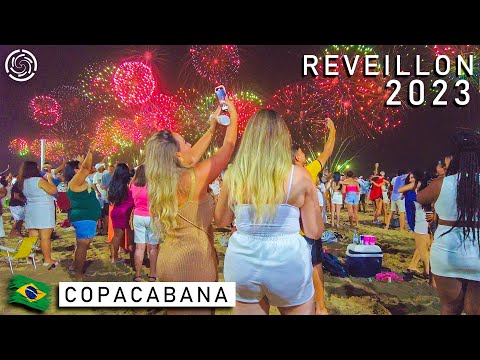 New Year's Eve in Copacabana 2023🇧🇷 Reveillon Rio de Janeiro, Brazil 【 4K UHD 】