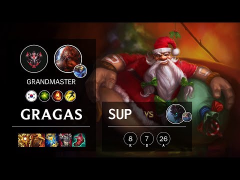 Gragas Support vs Maokai - KR Grandmaster Patch 11.18