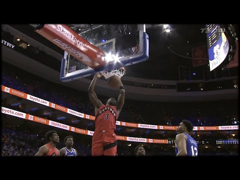OG Anunoby 2 Handed JAM - Raptors vs 76ers | Game 1 Round 1 - 2022 NBA Playoffs