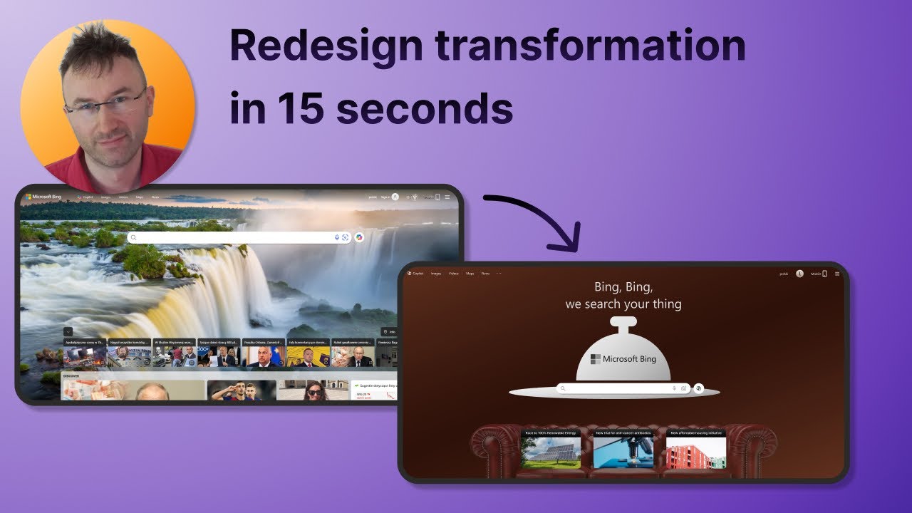 Humorous Redesign of Microsoft Bing Search