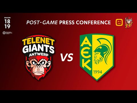 POST-GAME PRESS CONFERENCE | Telenet Giants Antwerp vs AEK Larnaca BC (CY) (BCL qualifiers)