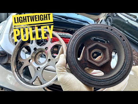 Lightweight Crankshaft Pulley Installed Acura TL