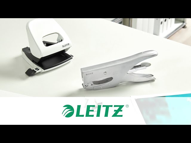 Alicate Leitz mod. 5549 - 40 fls (agrafe 22/6-24/6-26/6) : cromado es55490081 - vídeo 1