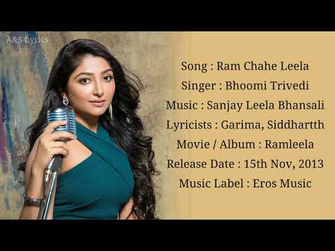 Ram Chahe Leela Full Song With Lyrics By  Bhoomi Trivedi, Sanjay Leela Bhansali, Garima, Siddhartth