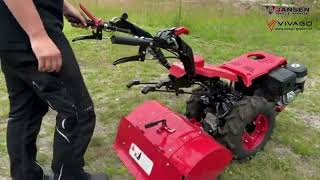 Tractor mic Jansen MGT-600E 15 CP cu două roți și o axă - Benzină