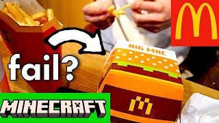 NEW McDonalds MINECRAFT ADULT HAPPY MEAL review and FAIL...